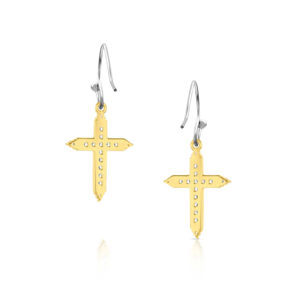 ER6318 Dorado Cross Earrings by Montana Silversmiths