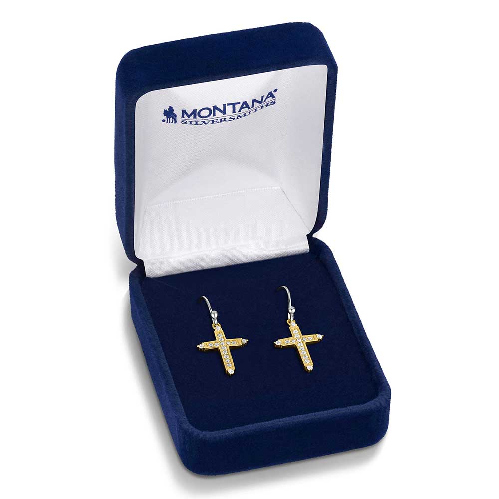 ER6318 Dorado Cross Earrings by Montana Silversmiths