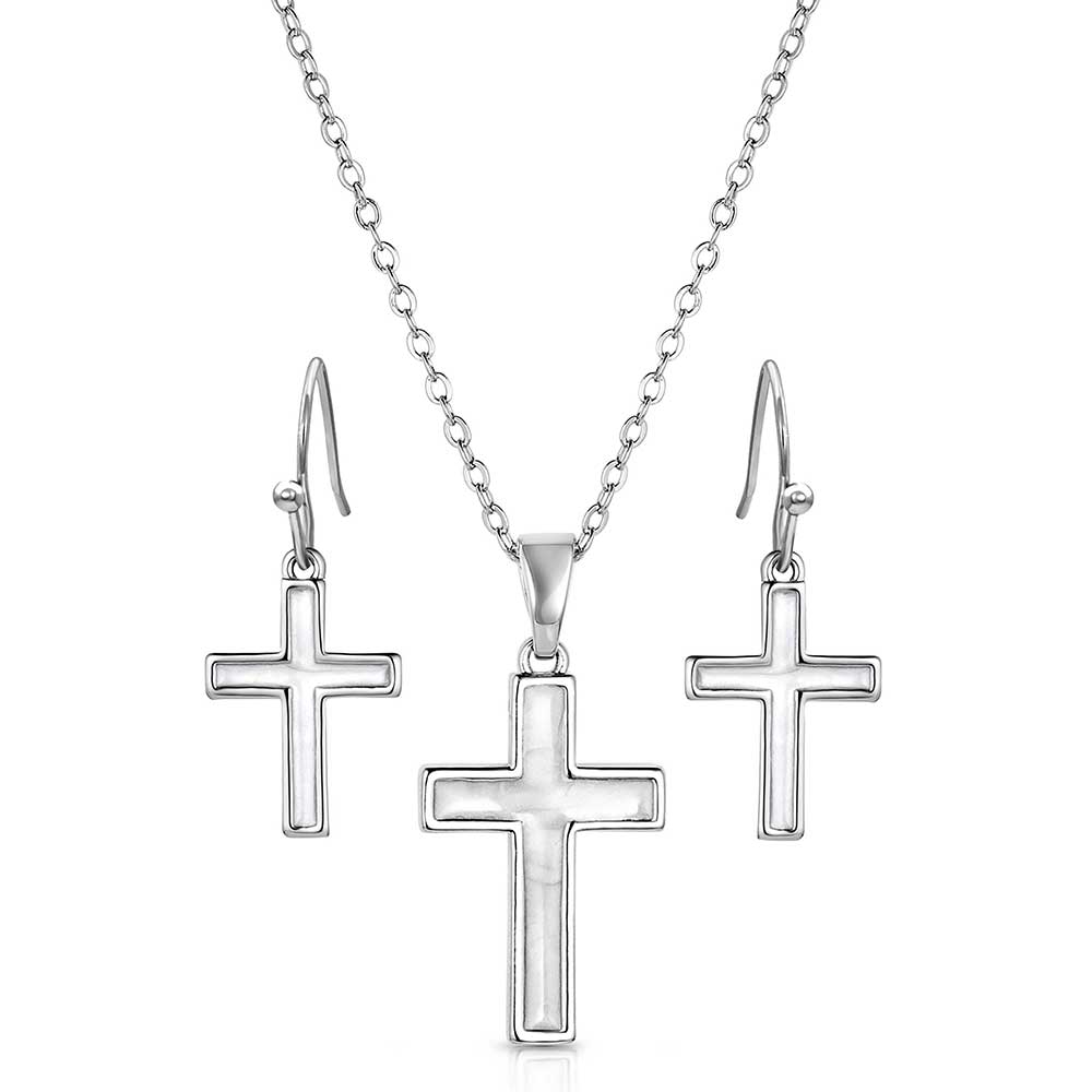 JS5845 Unwavering Devotion Cross Jewelry Set by Montana Silversmiths