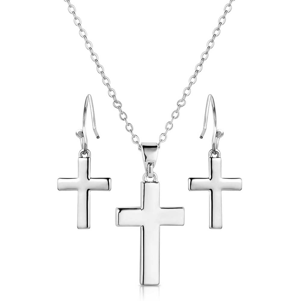 JS5845 Unwavering Devotion Cross Jewelry Set by Montana Silversmiths