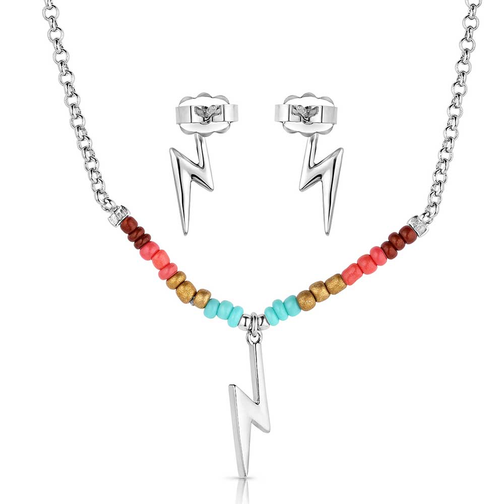 JS5884 Colorstruck Lightning Bolt Beaded Jewelry Set by Montana Silversmiths