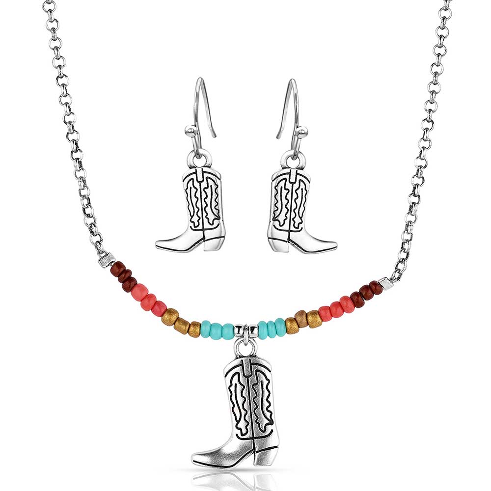 JS5885 Colorstruck Cowboy Boot Beaded Jewelry Set by Montana Silversmiths