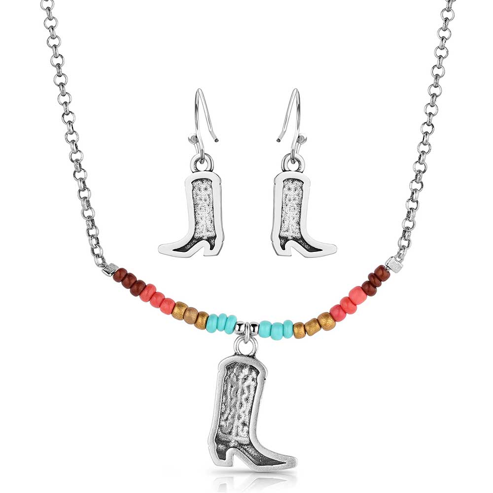 JS5885 Colorstruck Cowboy Boot Beaded Jewelry Set by Montana Silversmiths