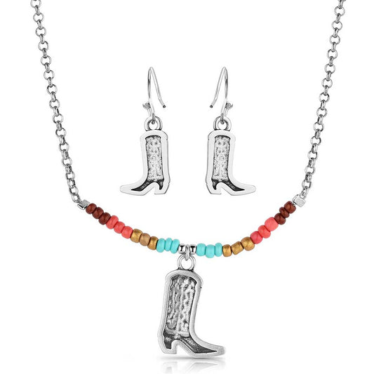 JS5885 Colorstruck Cowboy Boot Beaded Jewelry Set by Montana Silversmiths