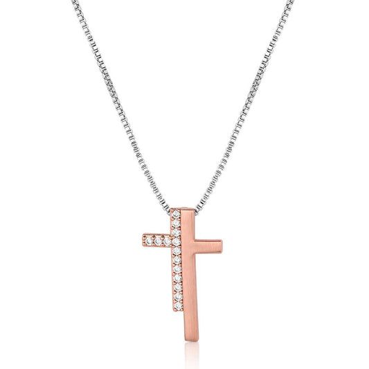 NC6229 Faithful Sunrise Cross Necklace By Montana Silversmiths