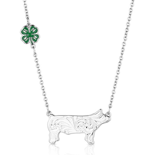 NC6234 4-H Pig Showman Necklace by Montana Silversmiths
