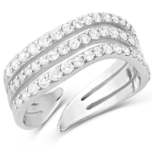 RG5609 Calm Waters Crystal Open Ring by Montana Silversmiths