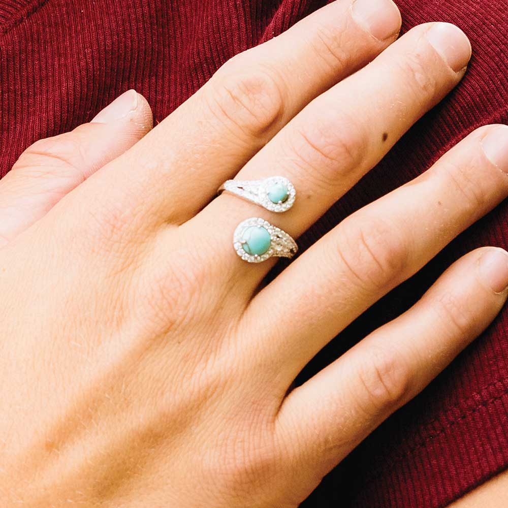 RG6097 Fearless Luster Turquoise Ring by Montana Silversmiths
