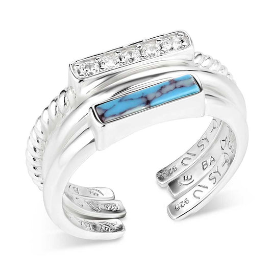 RG6218 Triple Threat Stacked Ring by Montana Silversmiths