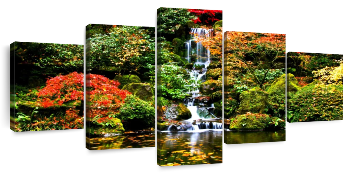 Mesmerizing Japanese Waterfall Wall Art