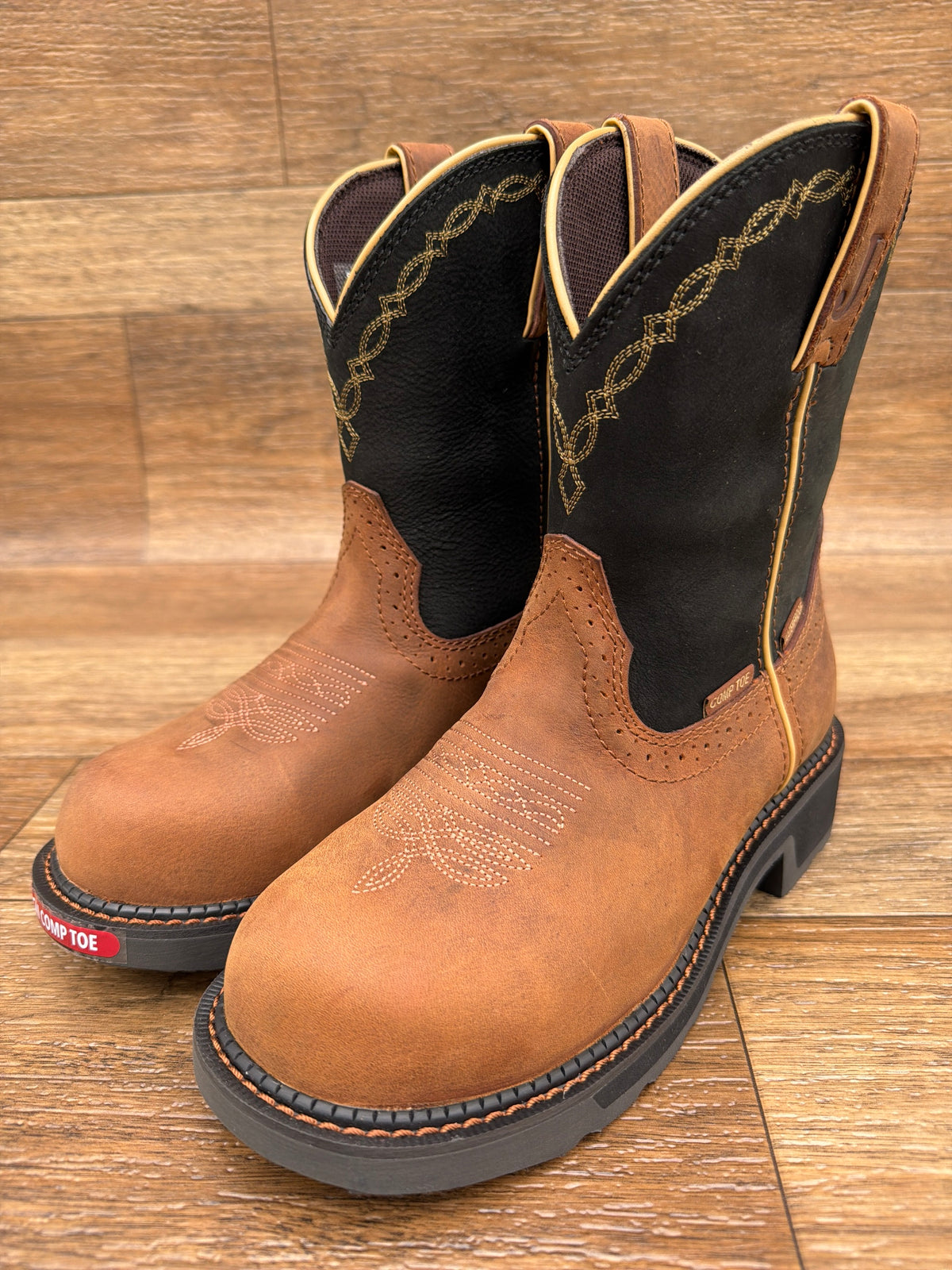Women's Darby 8 Inch Waterproof Composite Toe Work Boot by Justin - pair