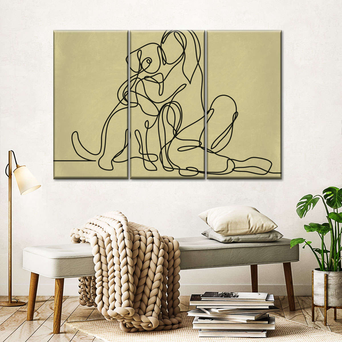 Woman Loving Dog Wall Art