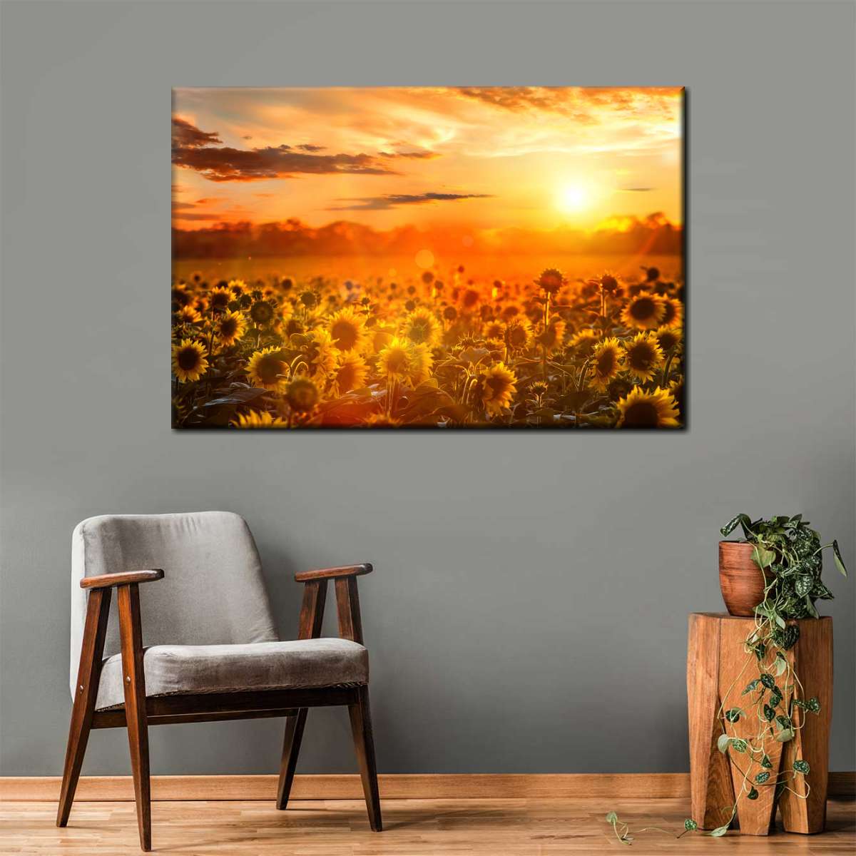 Yellow Sunset Wall Art