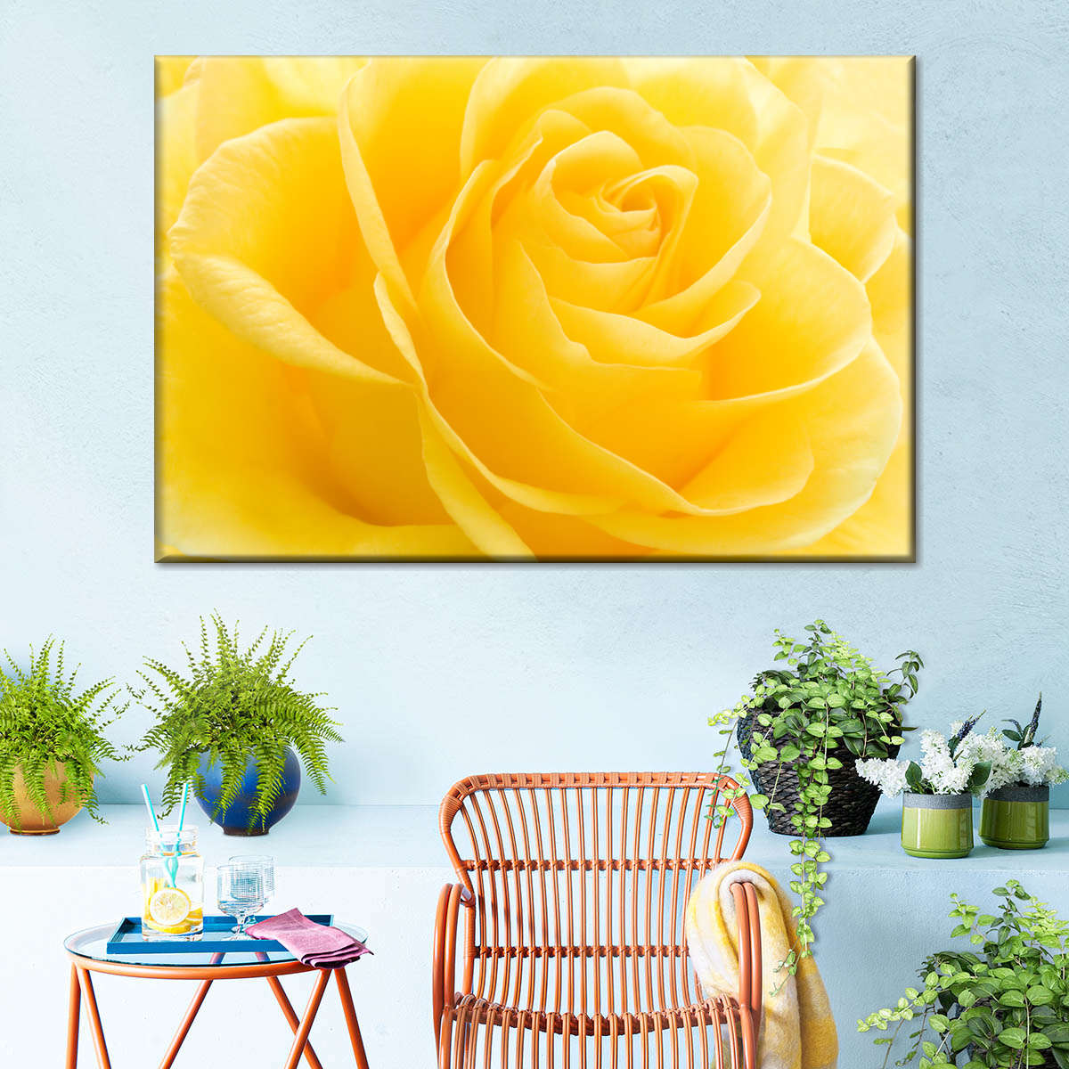 Yellow Rose Petals Wall Art