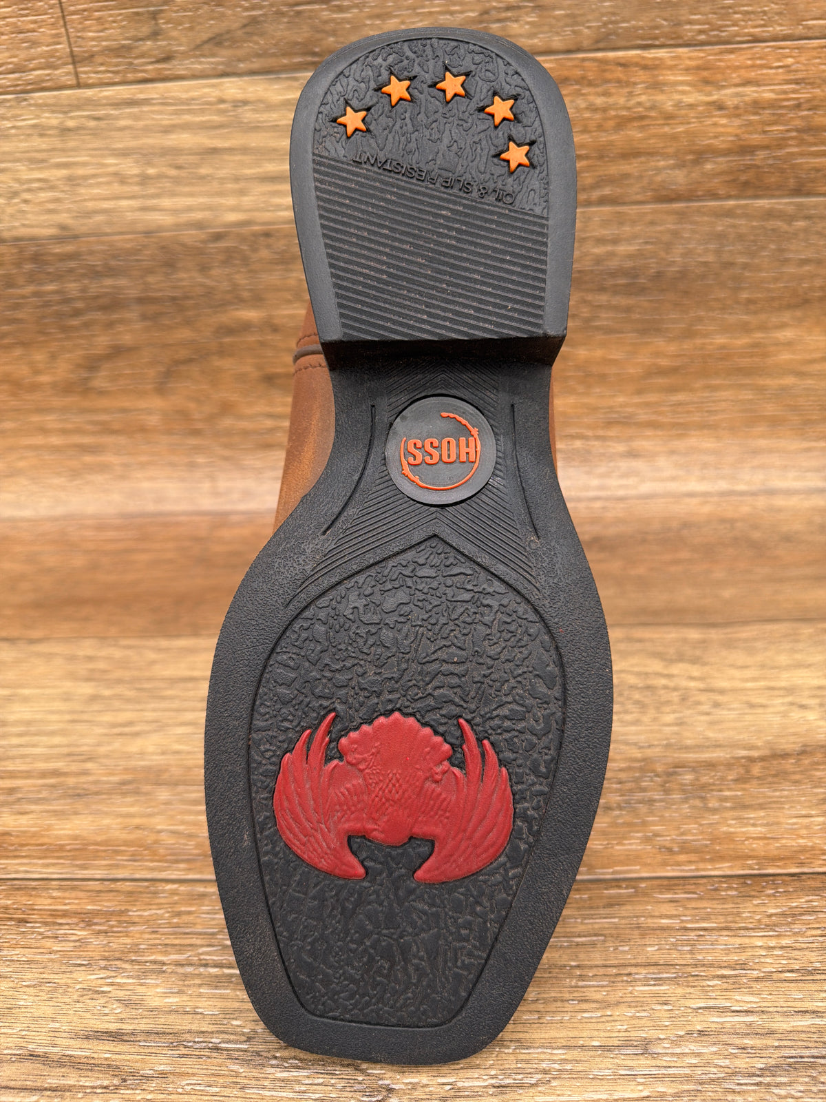 HOSS Tribute Brown Camo boot, sole detail