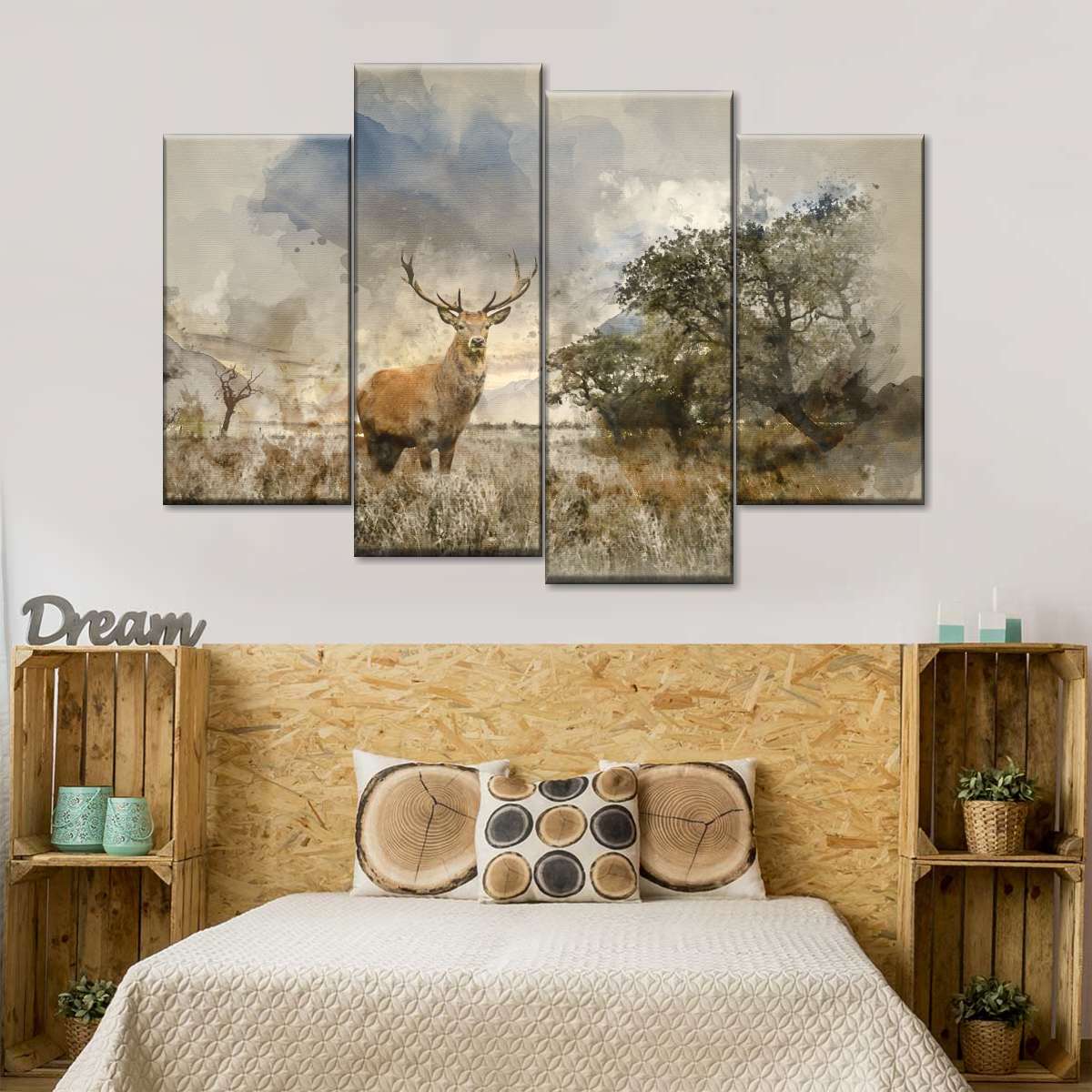 Vintage Stag Wall Art