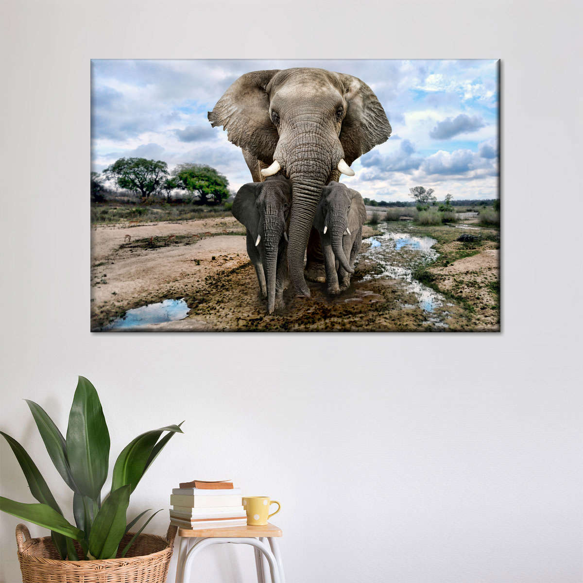 Safari Elephants Wall Art