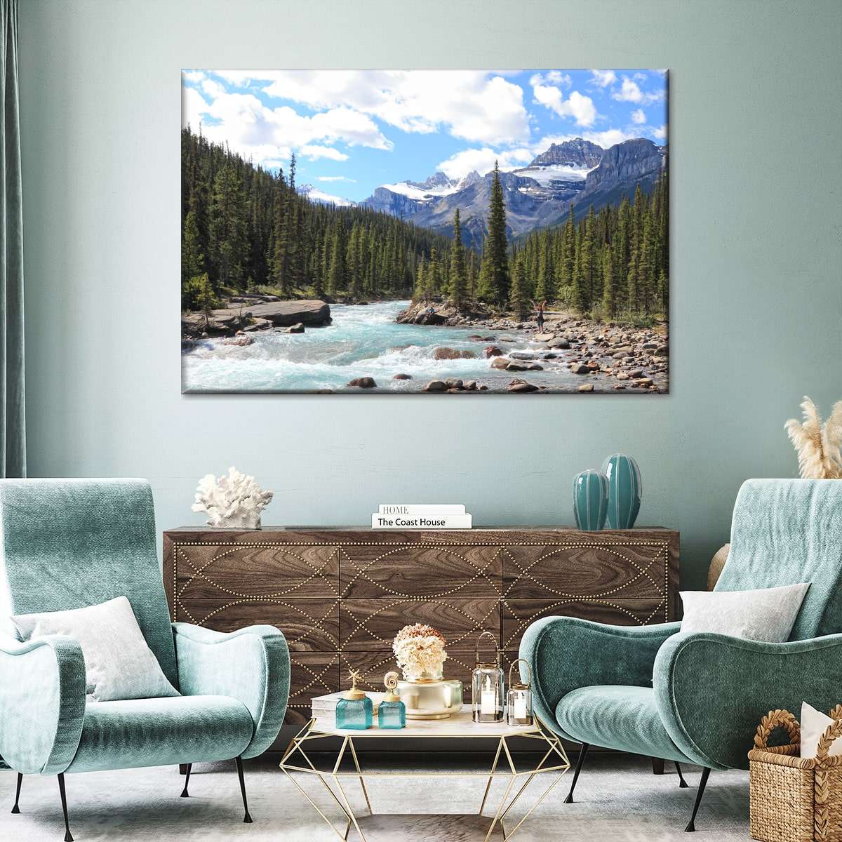 Rocky Mountains River Wall Art