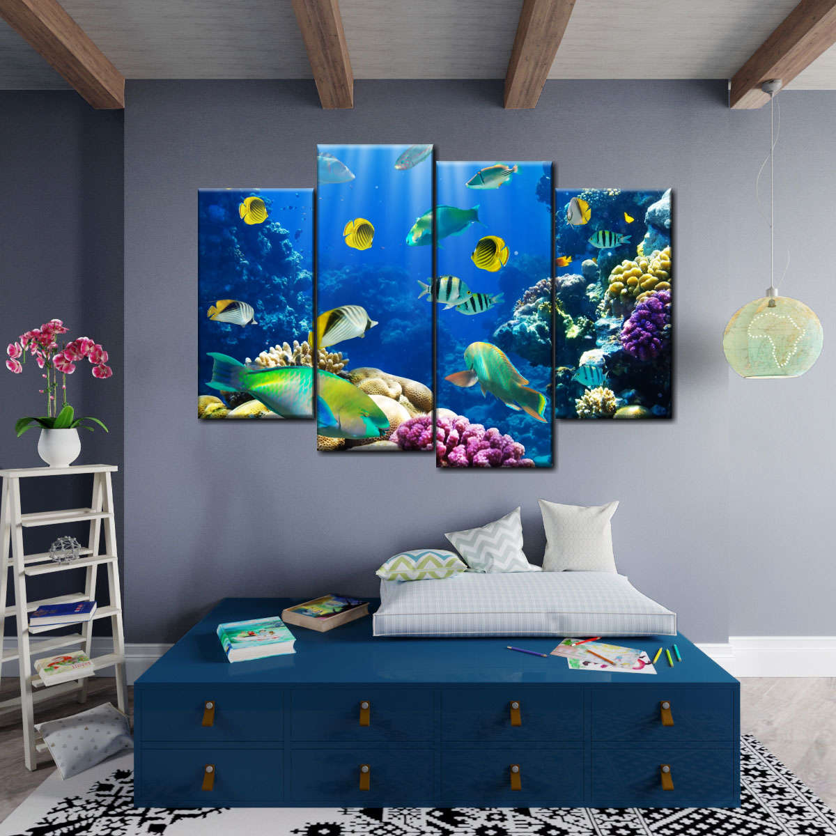 Underwater Sea Creatures Wall Art