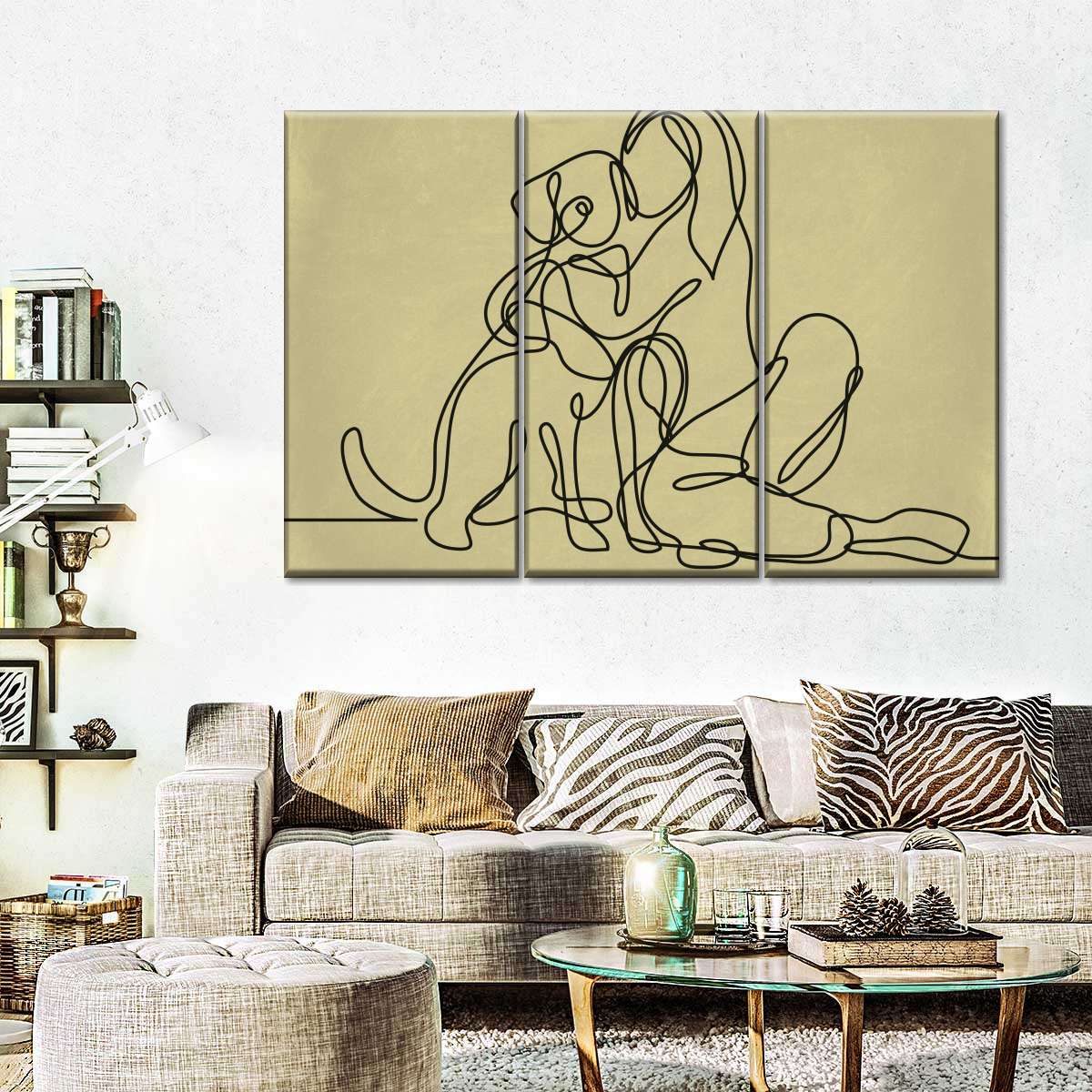 Woman Loving Dog Wall Art