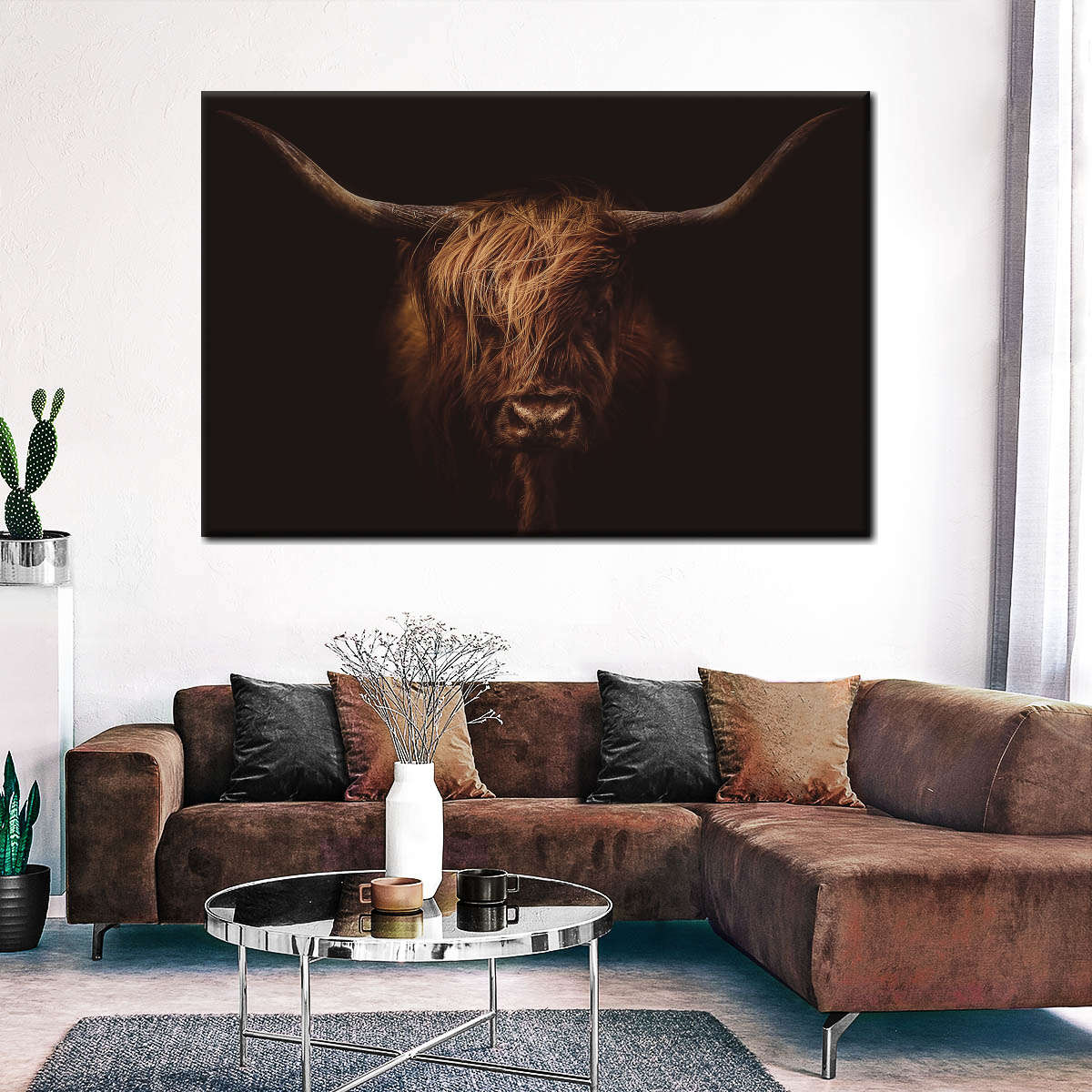 Handsome Highland Cow Wall Art