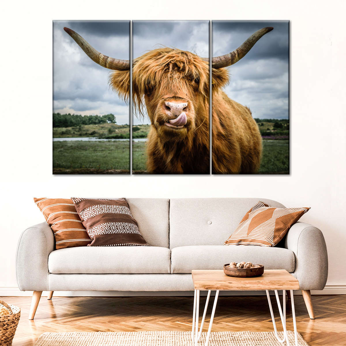 Silly Highland Cow Wall Art