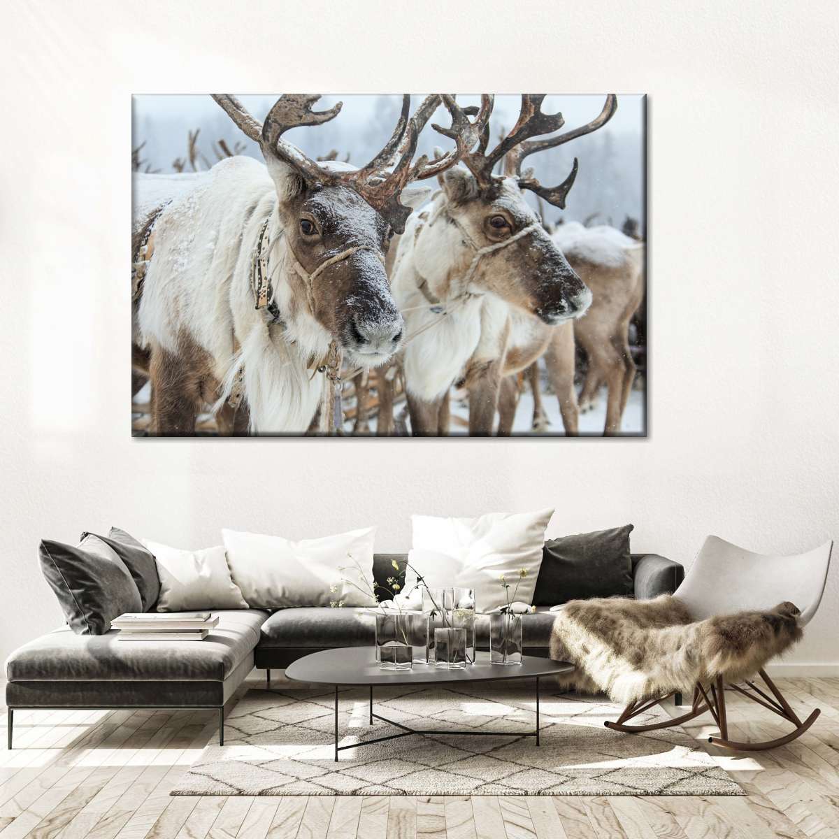 Snow Reindeer Wall Art