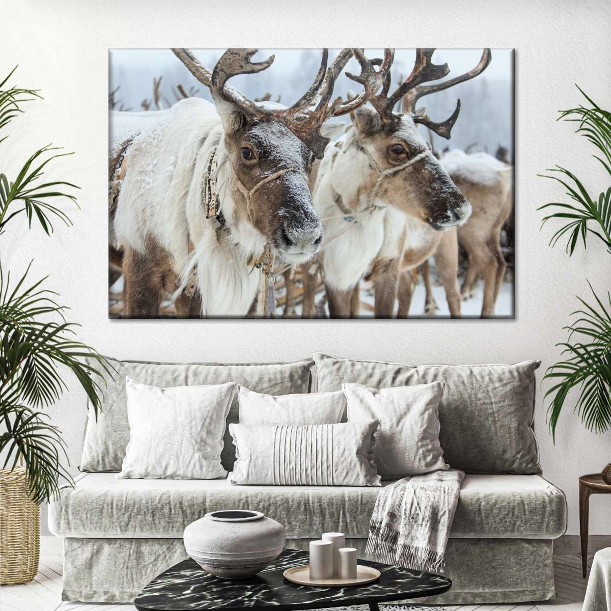 Snow Reindeer Wall Art