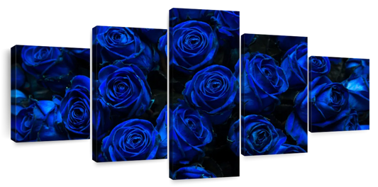 Royal Blue Roses Wall Art