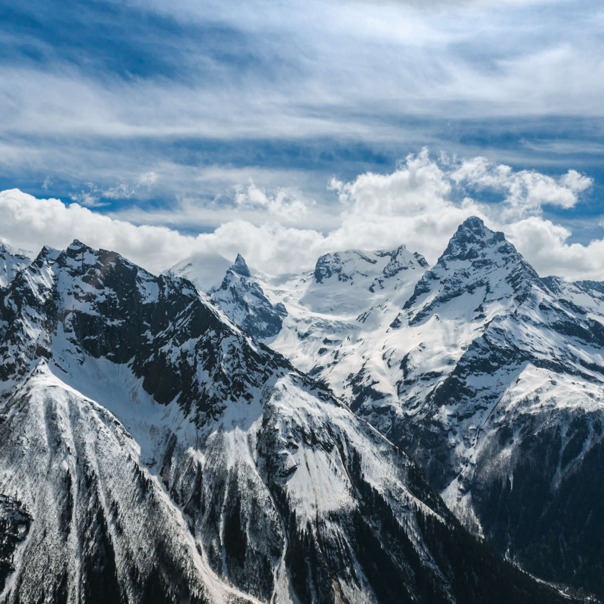 Snow Mountain Peaks Wall Art