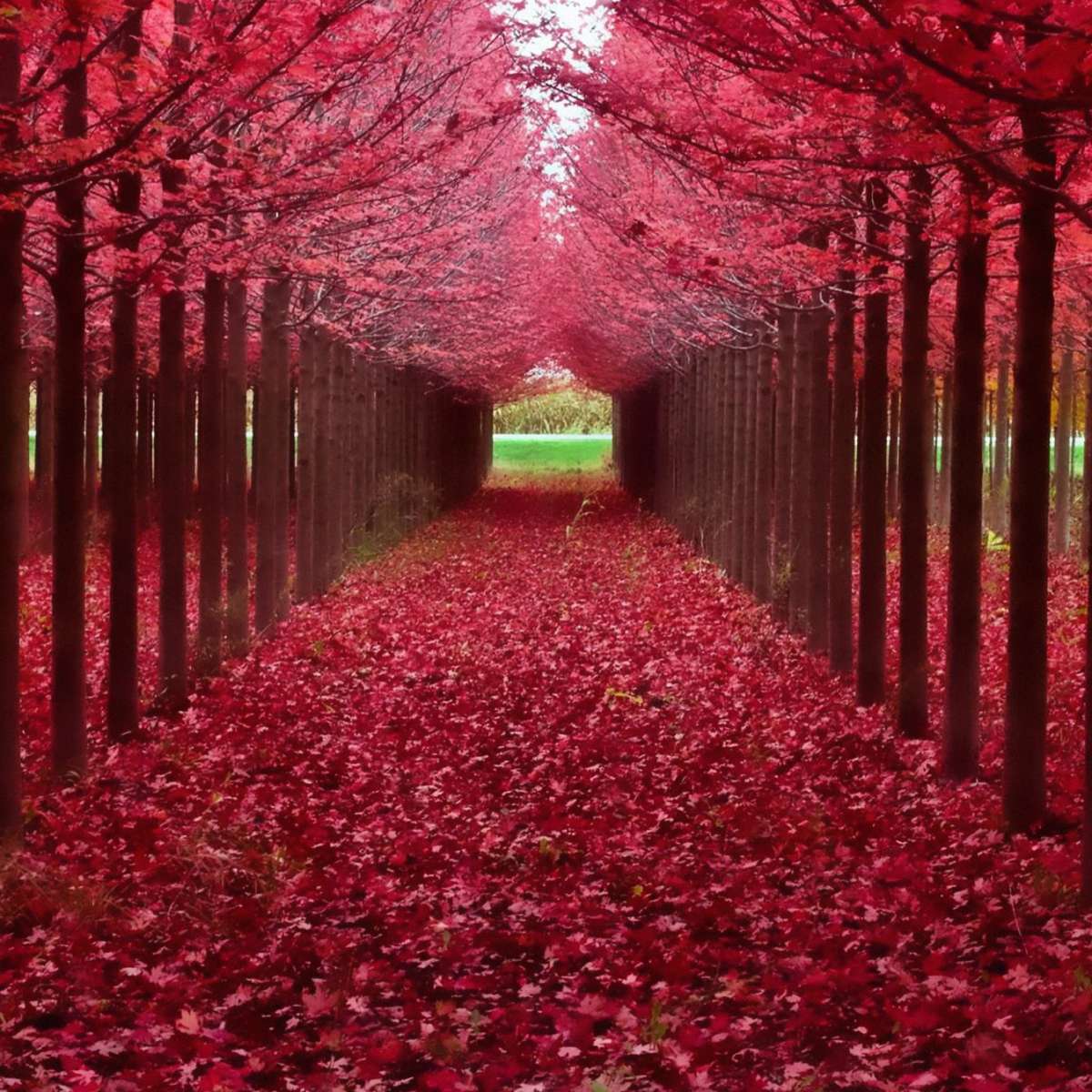 Red Forest Wall Art