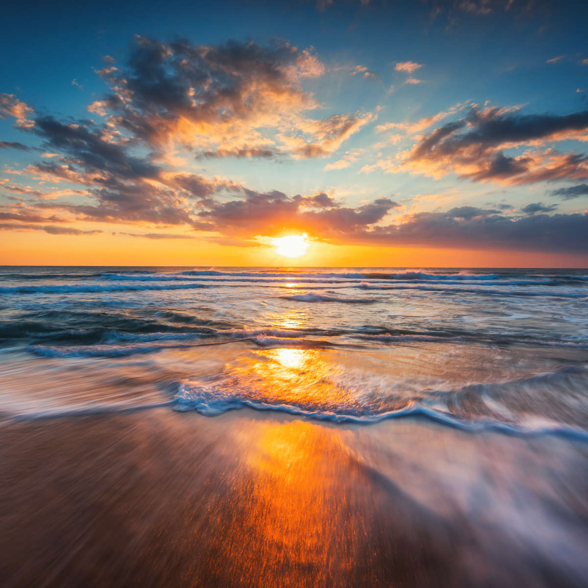 Summer Ocean Sunrise Wall Art