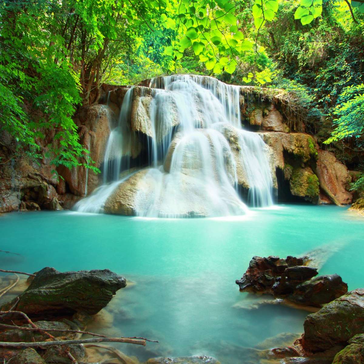 Thai Huay Mae Khamin Waterfall Wall Art