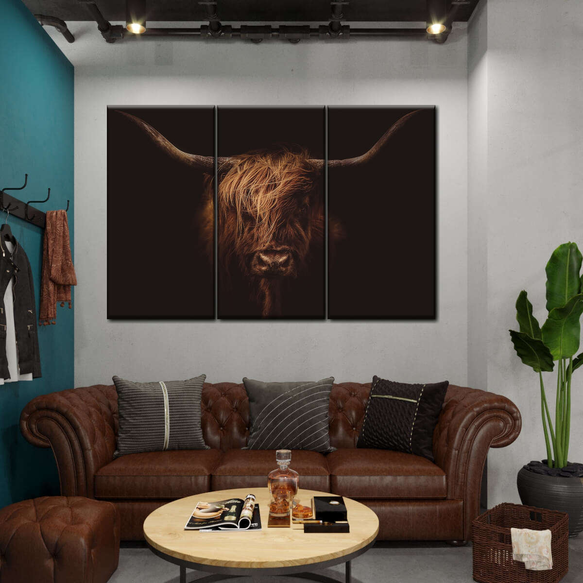 Handsome Highland Cow Wall Art