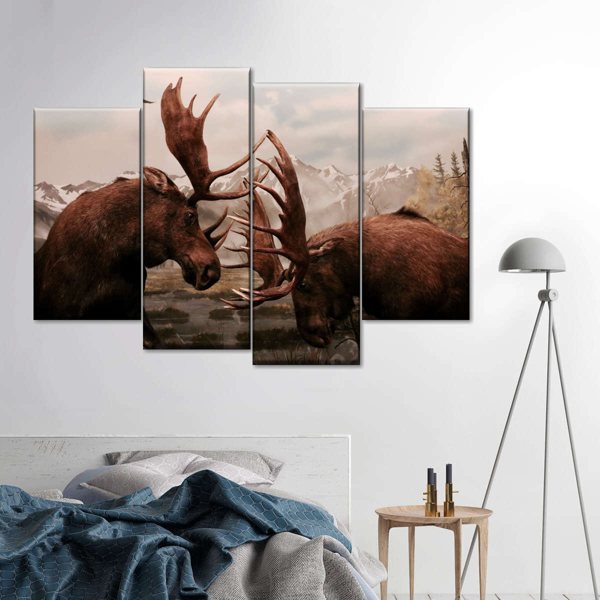 Moose Battle Wall Art