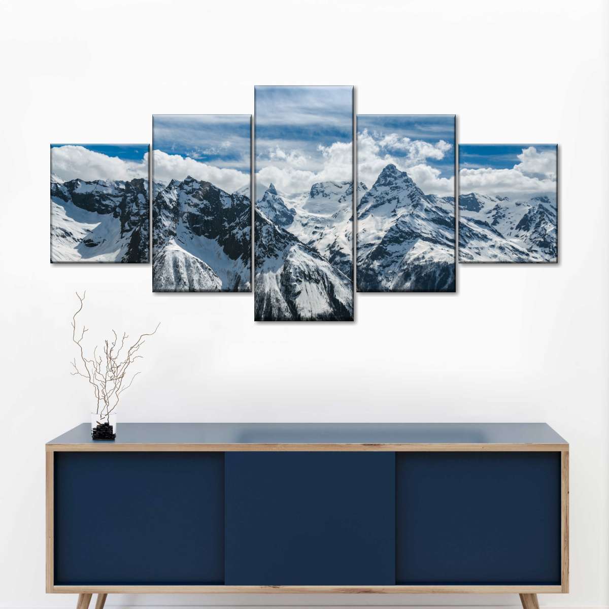 Snow Mountain Peaks Wall Art