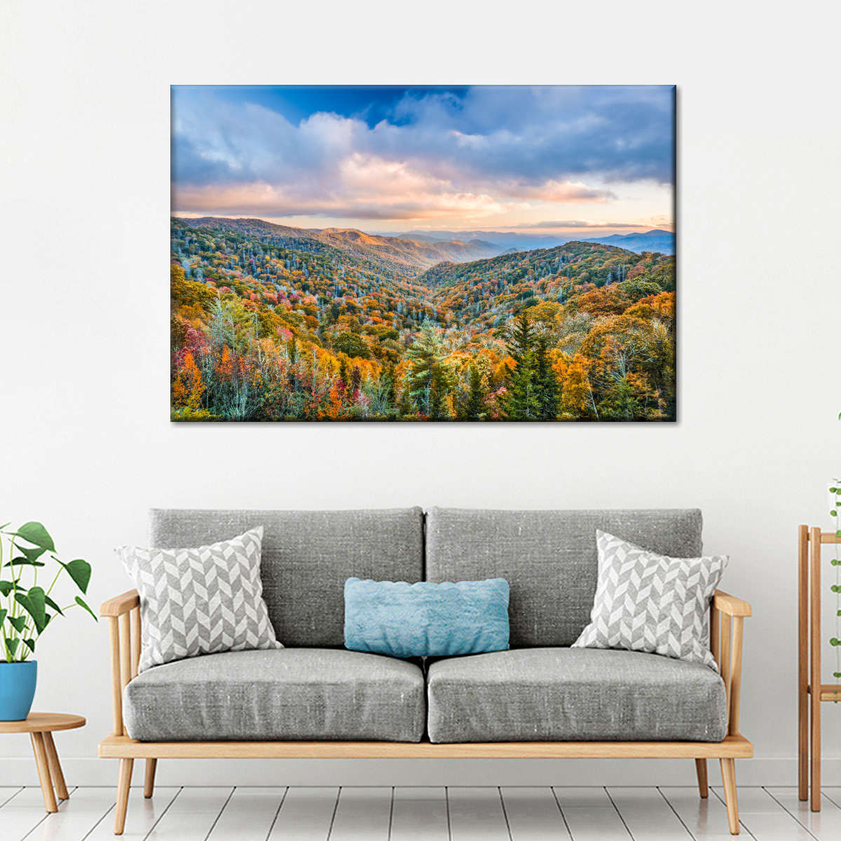 Smoky Mountains At Fall Wall Art