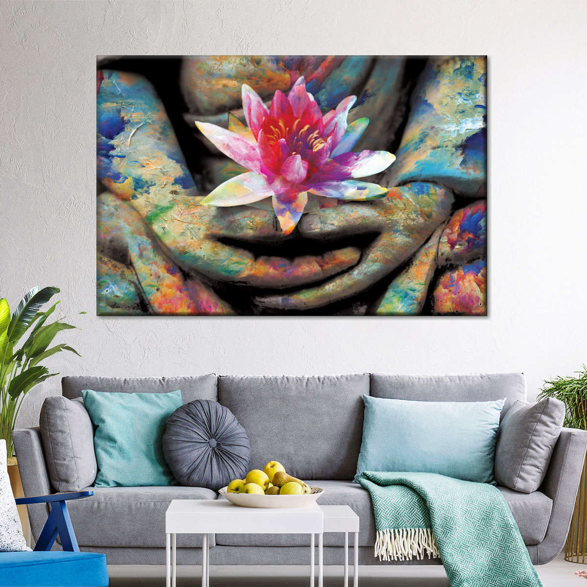 Lotus Flower In Hand Wall Art