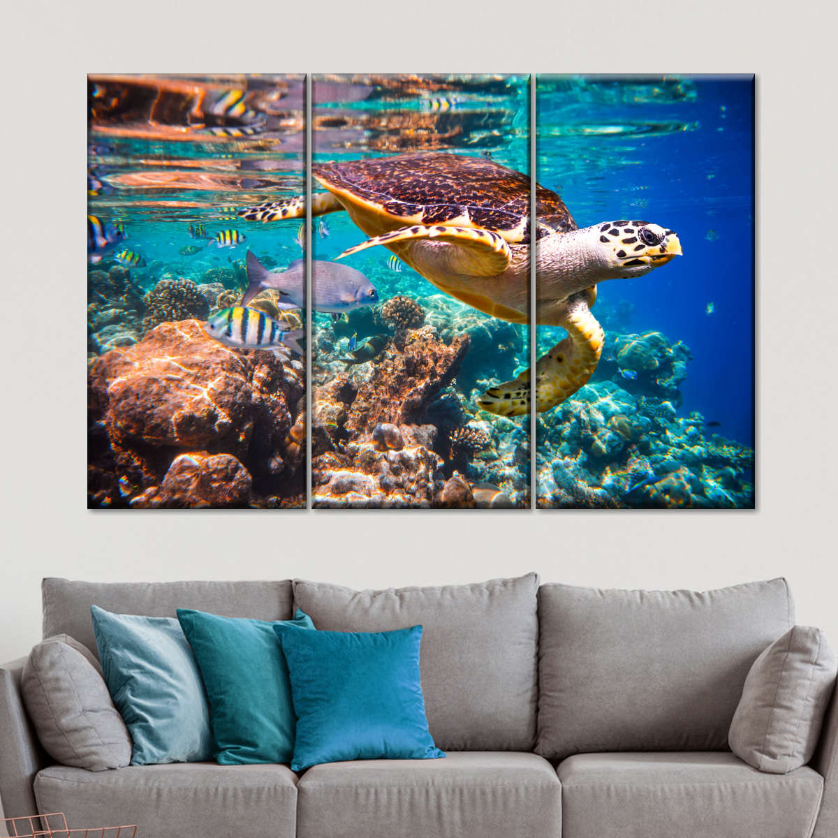 Vivid Sea Life Wall Art