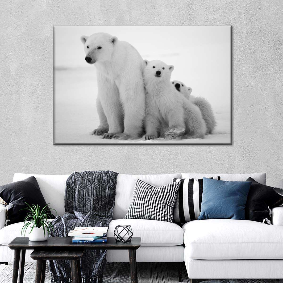 Polar Bear Family Wall Art