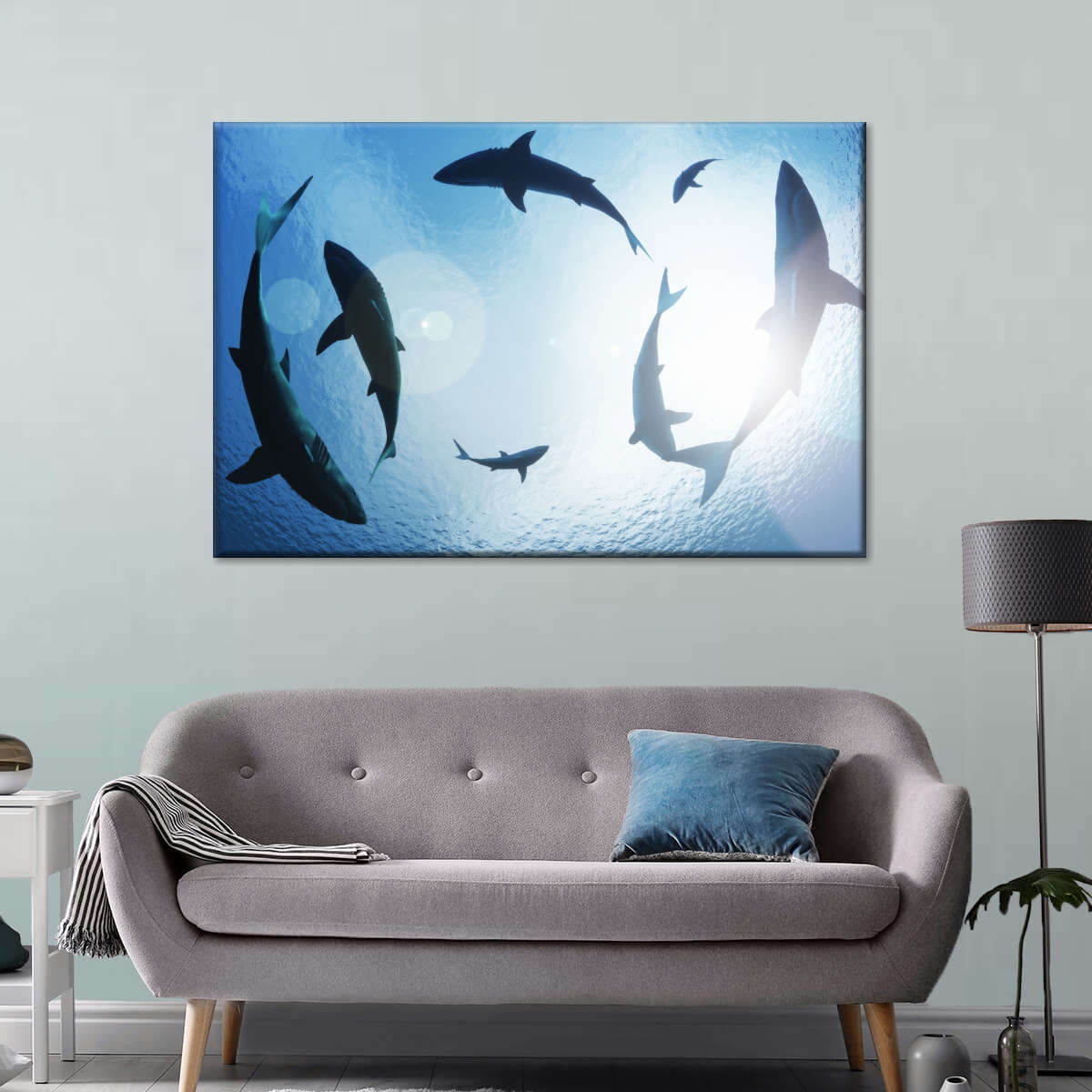 School Of Sharks Wall Art