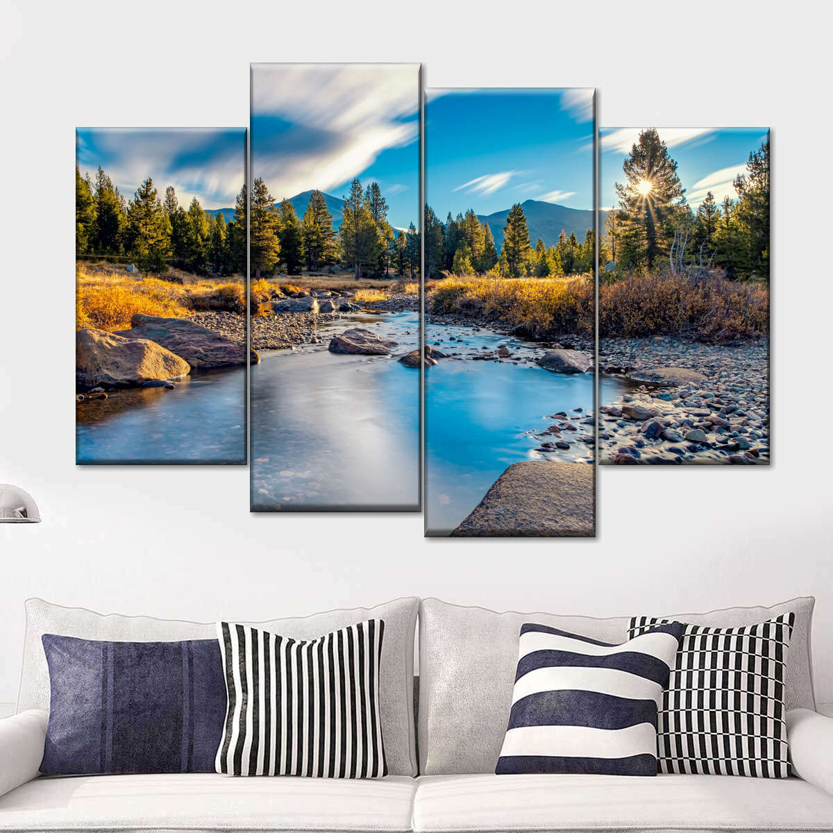 Yosemite River Stream Wall Art