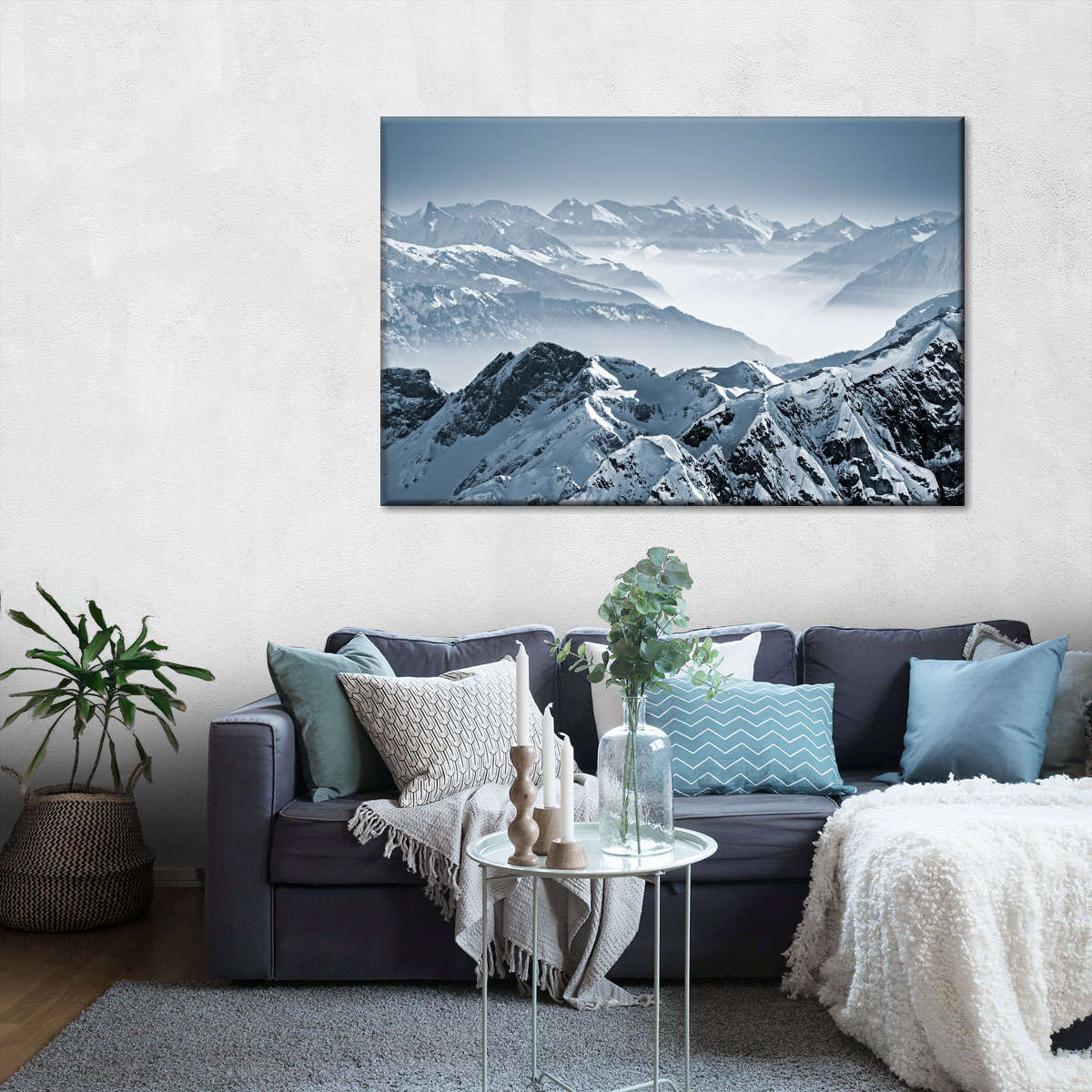 Swiss Mountain Peaks Wall Art