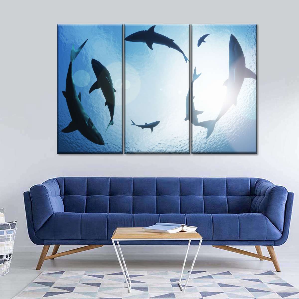 School Of Sharks Wall Art