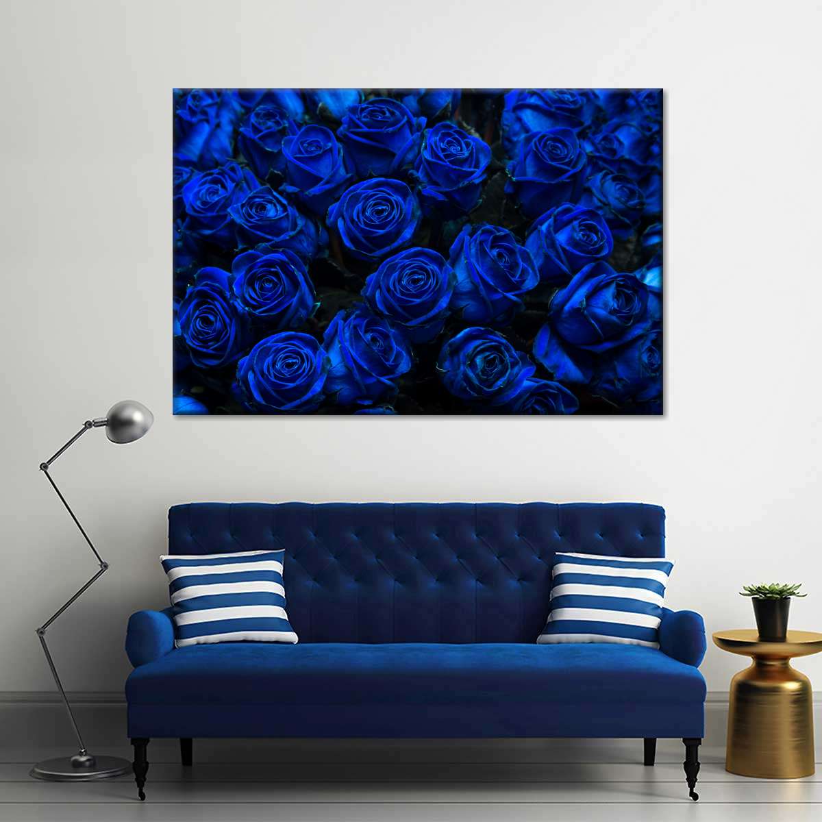 Royal Blue Roses Wall Art