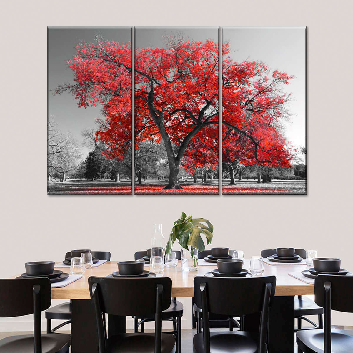 Red Tree Wall Art