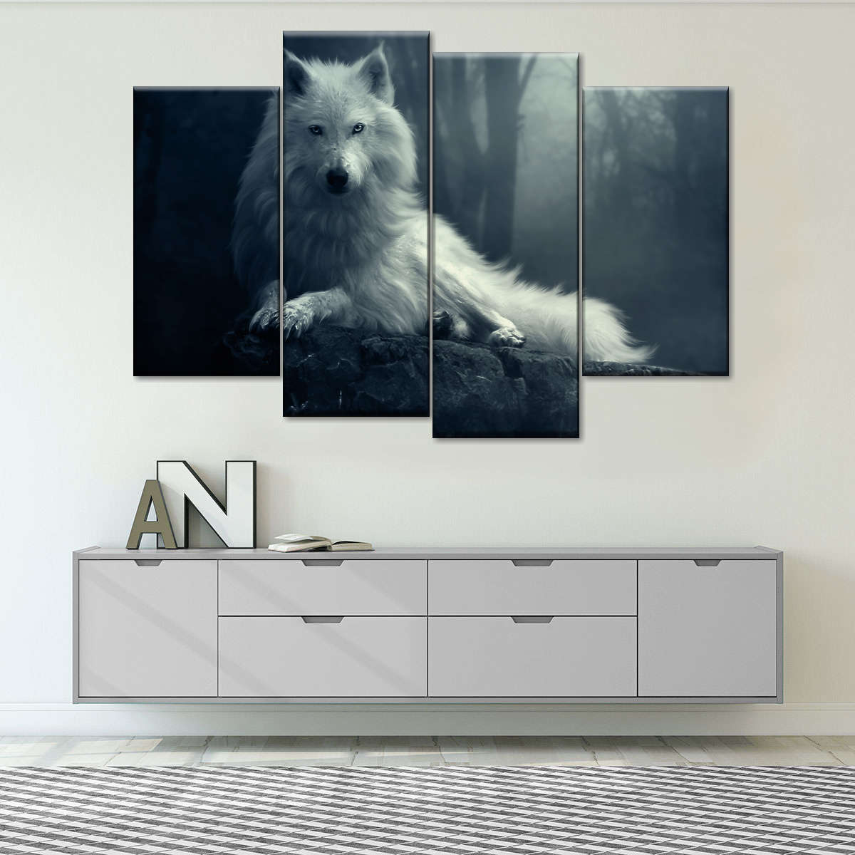 Simple Wolf Wall Art