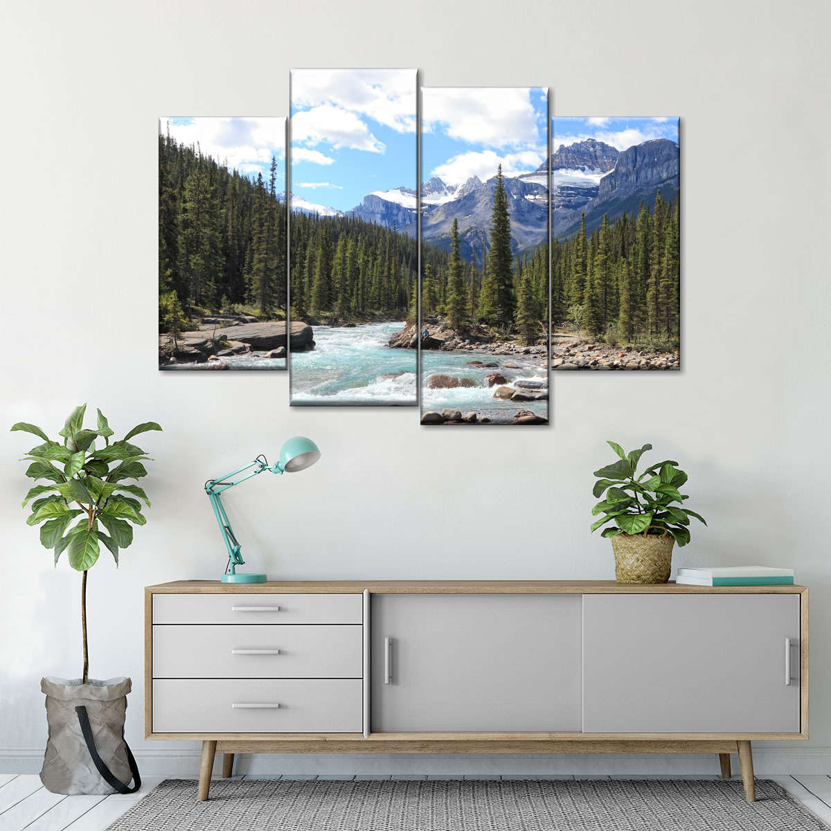 Rocky Mountains River Wall Art