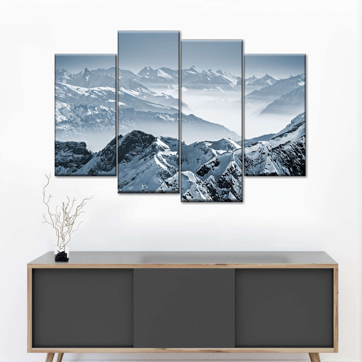 Swiss Mountain Peaks Wall Art