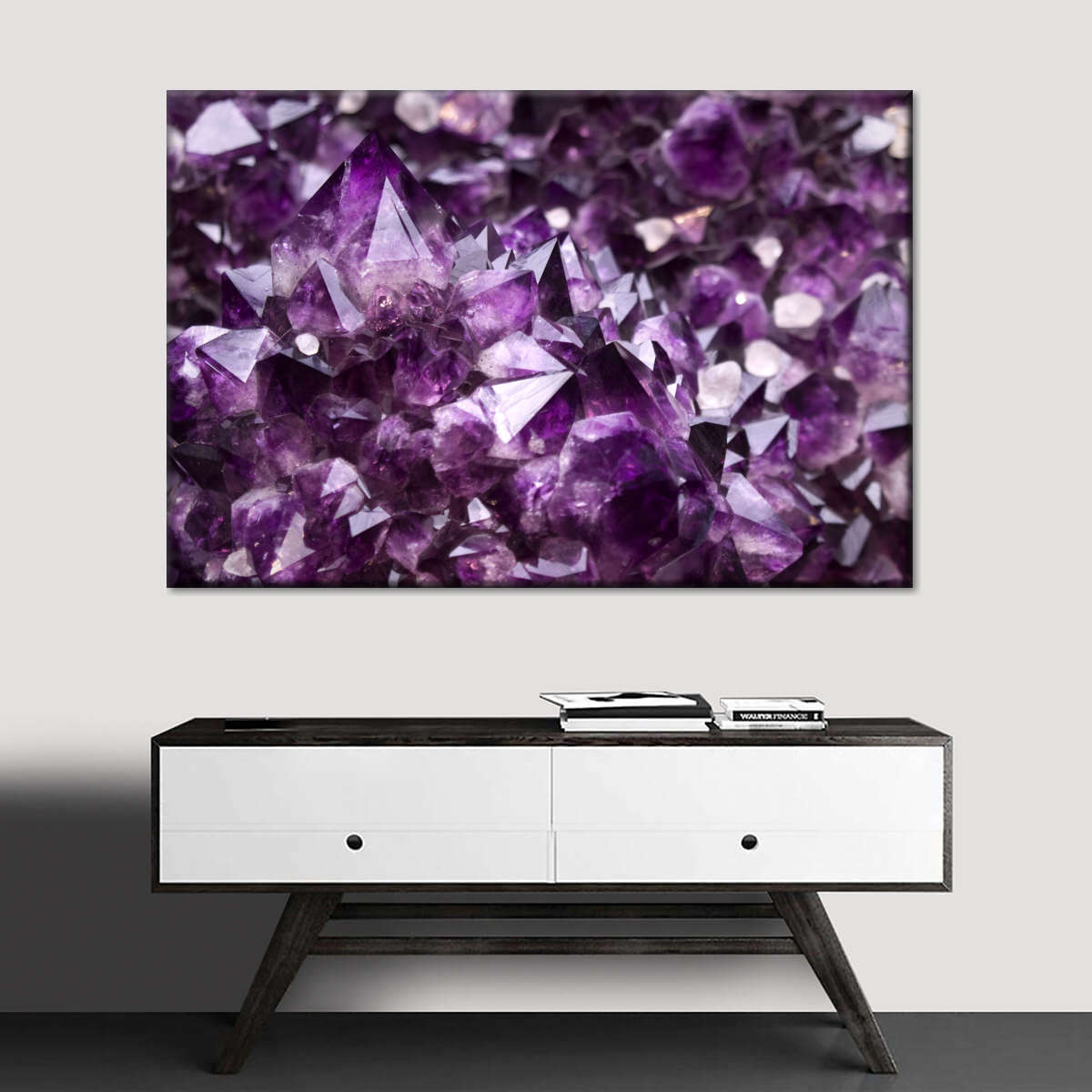 Purple Amethyst Geode Wall Art